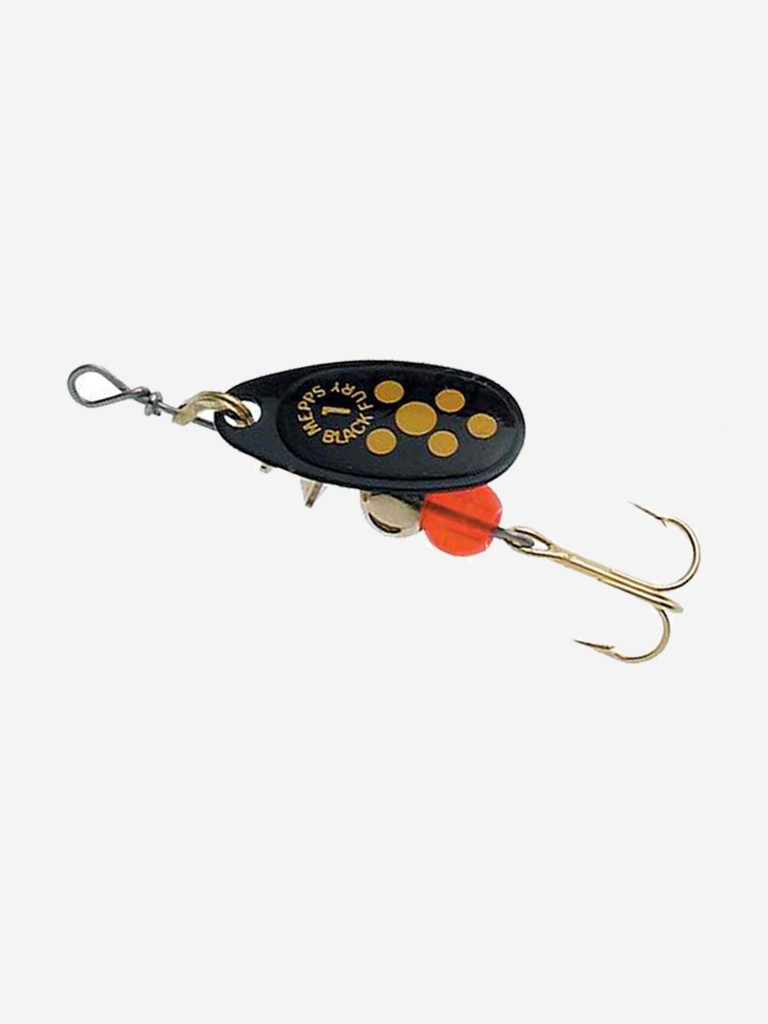 Блесна для рыбалки вертушка Mepps BLACK FURY 1, Black/Yellow, 1 штука