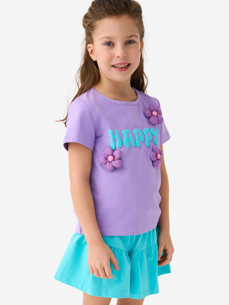 Комплект для девочек: футболка, шорты PlayToday