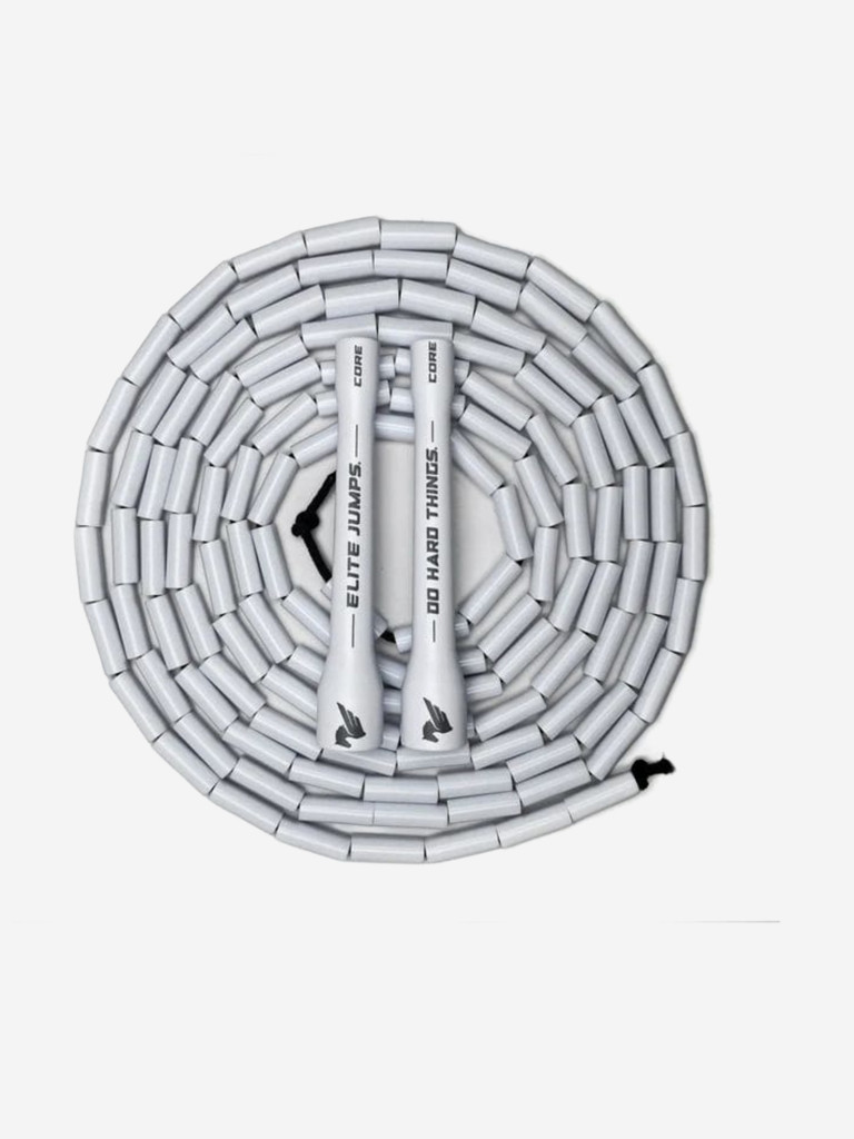 Elite Jumps cкакалка бисерная для трюков Do Hard Things Beaded Jump Rope белая