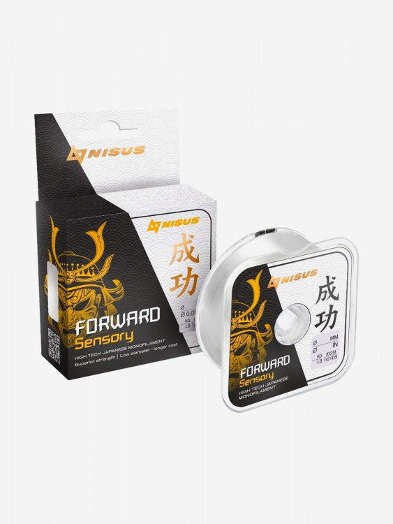 Леска для рыбалки Nisus FORWARD Sensory Nylon 0,128мм, 100м, 1,57кг, прозрачный