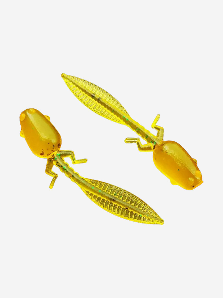 Набор для рыбалки. Cиликоновые приманки. Головастик RuBaits Tadpole 38, 50, 70 мм Cлаг, рак, личинка. На окуня судака форель. Микроджиг. Зелёный Маннс УФ Green Manns