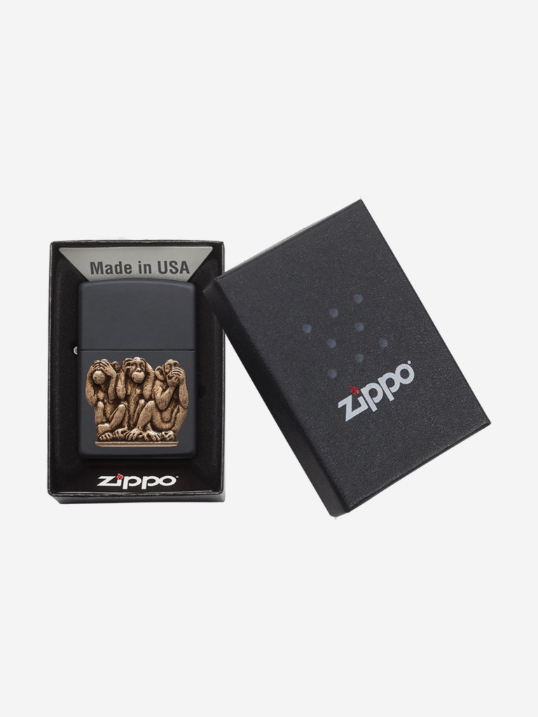 Зажигалка бензиновая ZIPPO 29409 Three Monkeys