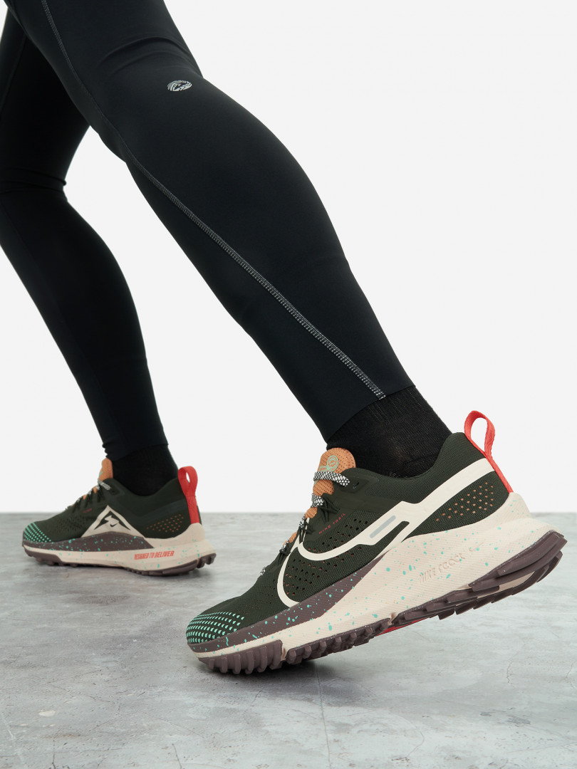 фото Кроссовки женские nike react pegasus trail 4, зеленый