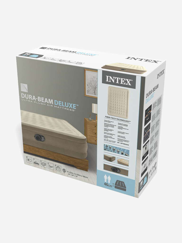 Кровать надувная Intex 64428ND с встроенным насосом 220В 152х203х46см