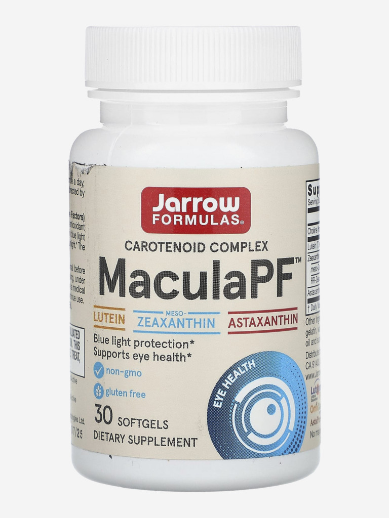 Антиоксидант для глаз, поддержка зрения с лютеином и зеаксантином, Jarrow Formulas MaculaPF 30 softgels