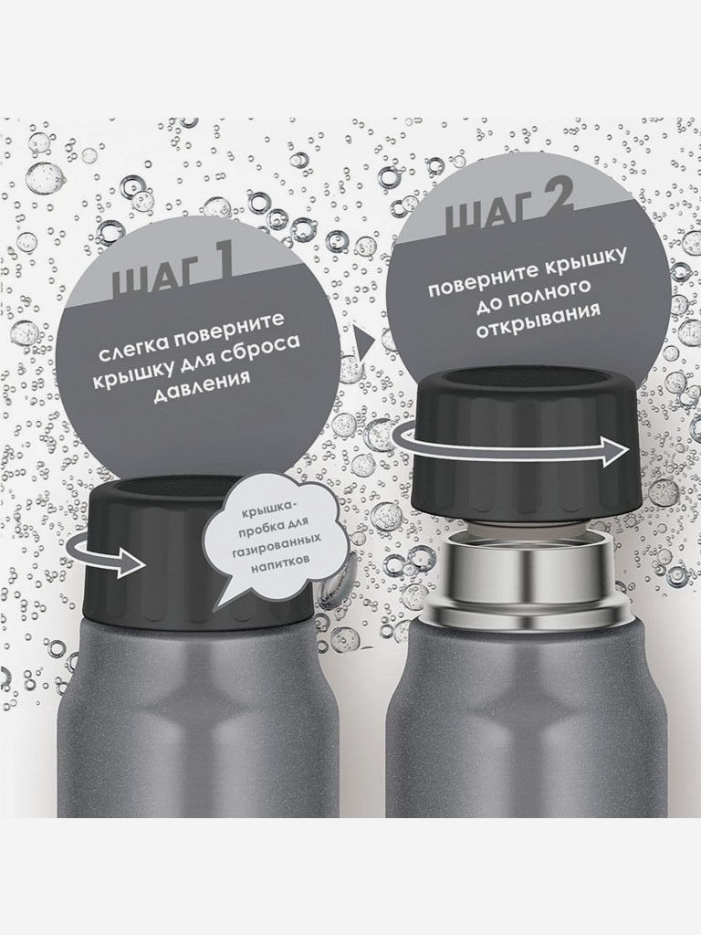 Термос для газированных напитков 500 мл THERMOS FJK серый
