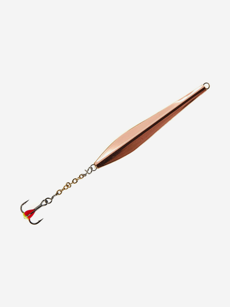 Блесна вертикальная зимняя Lucky John DOUBLE BLADE с цепочкой и тройником 50мм GC блистер