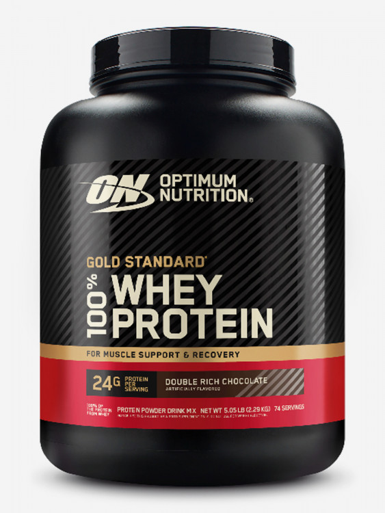 Протеин Optimum Nutrition Голд Стандарт 100% Вей, 2290 г, Двойной шоколад