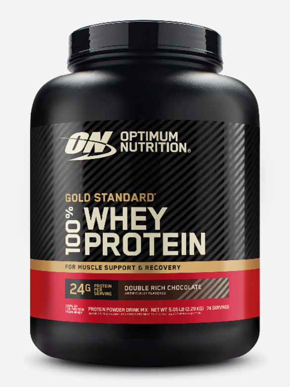 Протеин Optimum Nutrition Голд Стандарт 100% Вей, 2290 г, Двойной шоколад