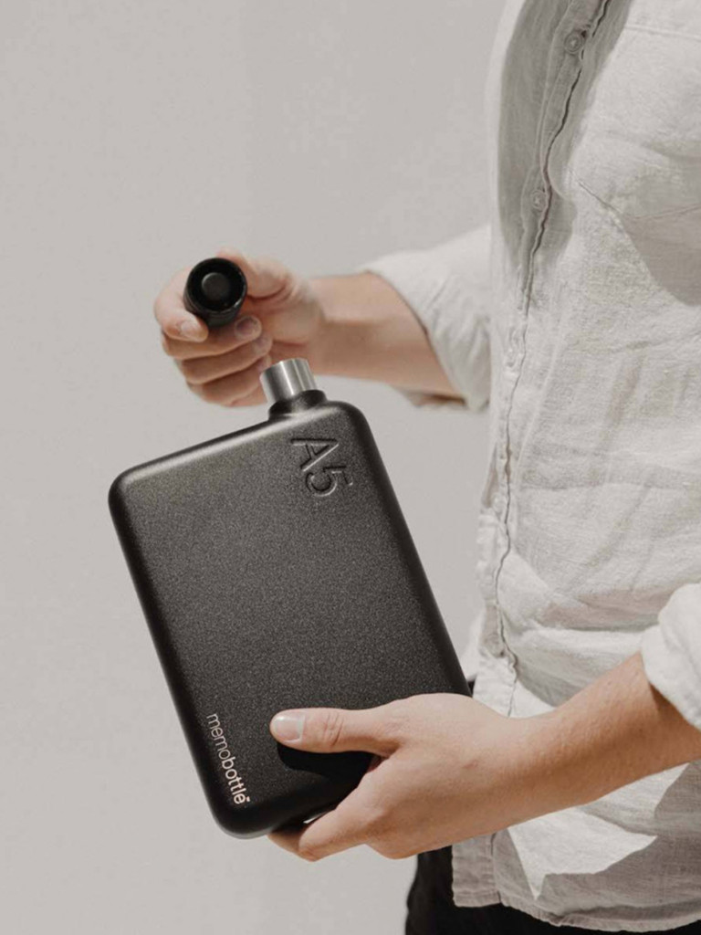 Бутылка из нержавеющей стали Memobottle A5, черный