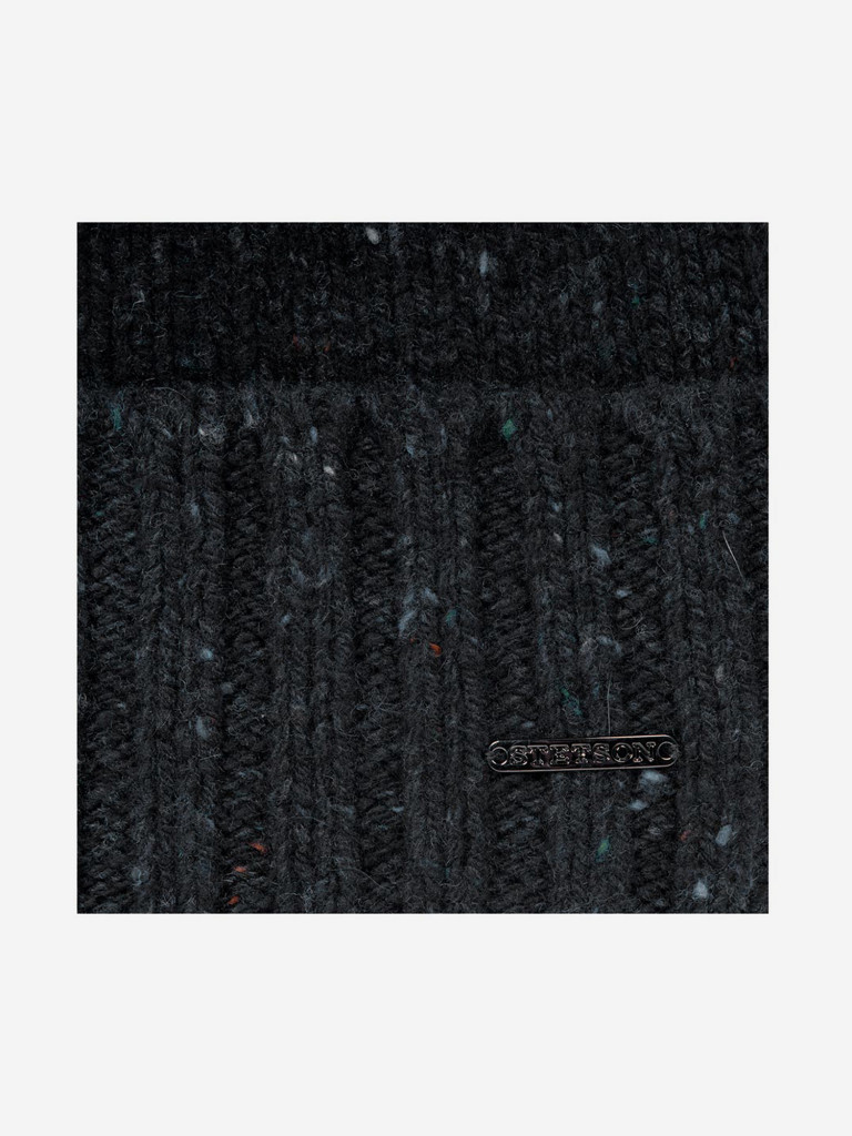 Шапка с отворотом STETSON 8599201 BEANIE LAMBSWOOL CASHMERE (синий)