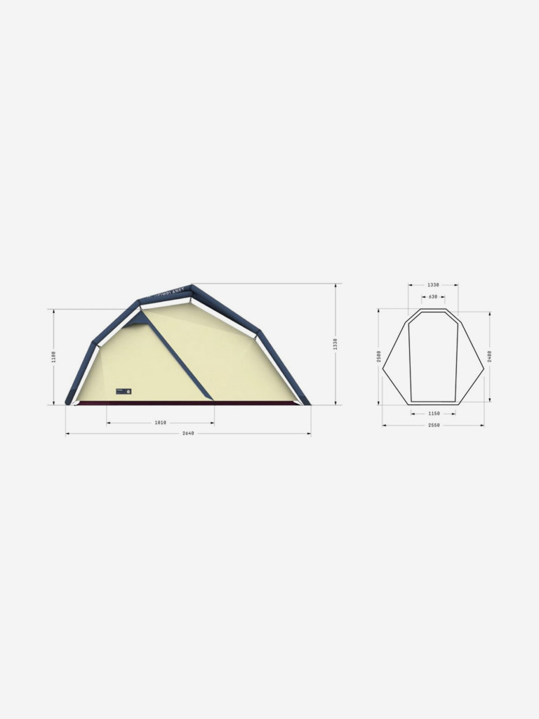 Палатка надувная для кемпинга HEIMPLANET Fistral V2, Cairo Camo