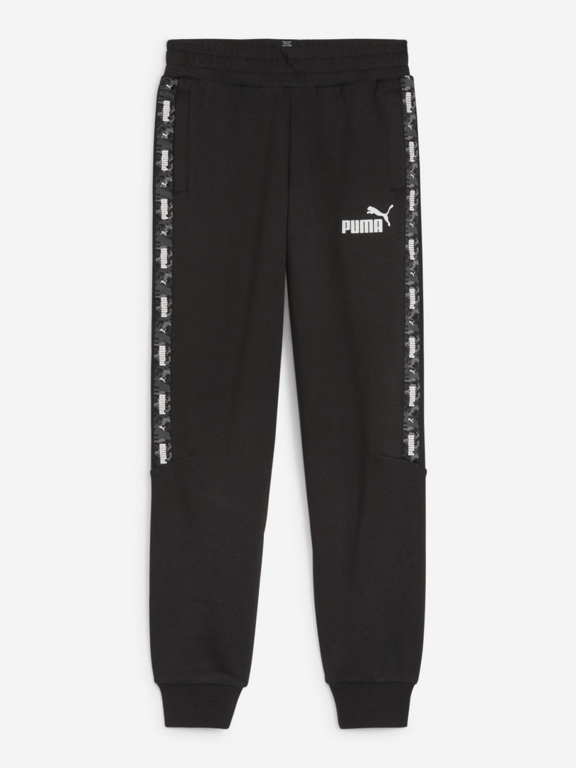 Брюки для мальчиков PUMA Ess Tape Camo Sweatpants 30091340299 Черный, размер 164,140, фото 1