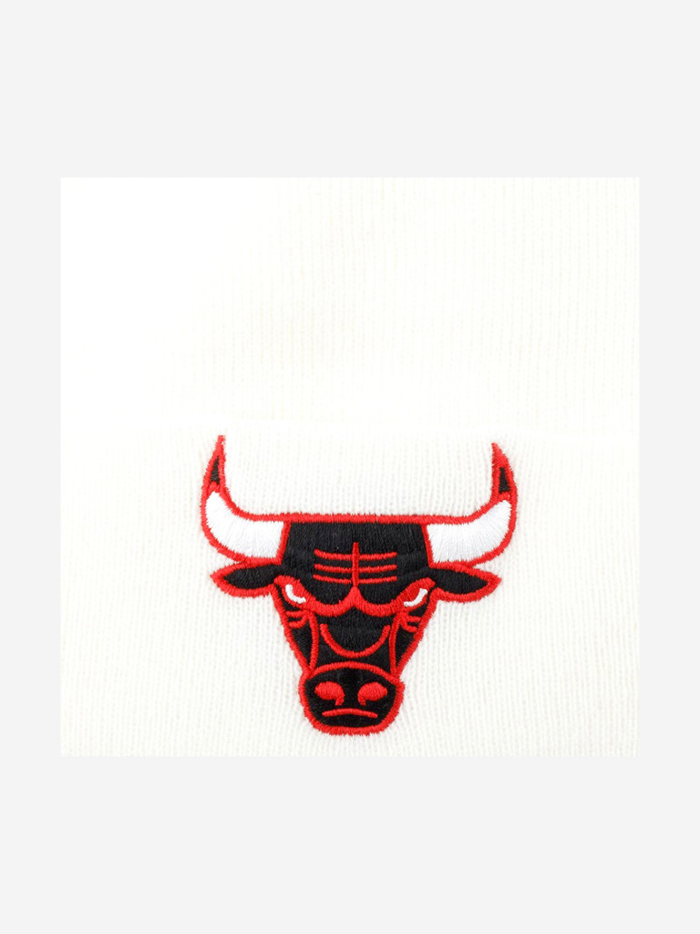 Шапка с отворотом MITCHELL NESS EU175-TEAMTALK-WHT Chicago Bulls NBA (белый)