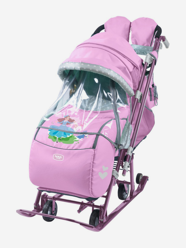 Санки-коляска комбинированная Nika"Наши детки 5-2" НДТ5-2 лилия
