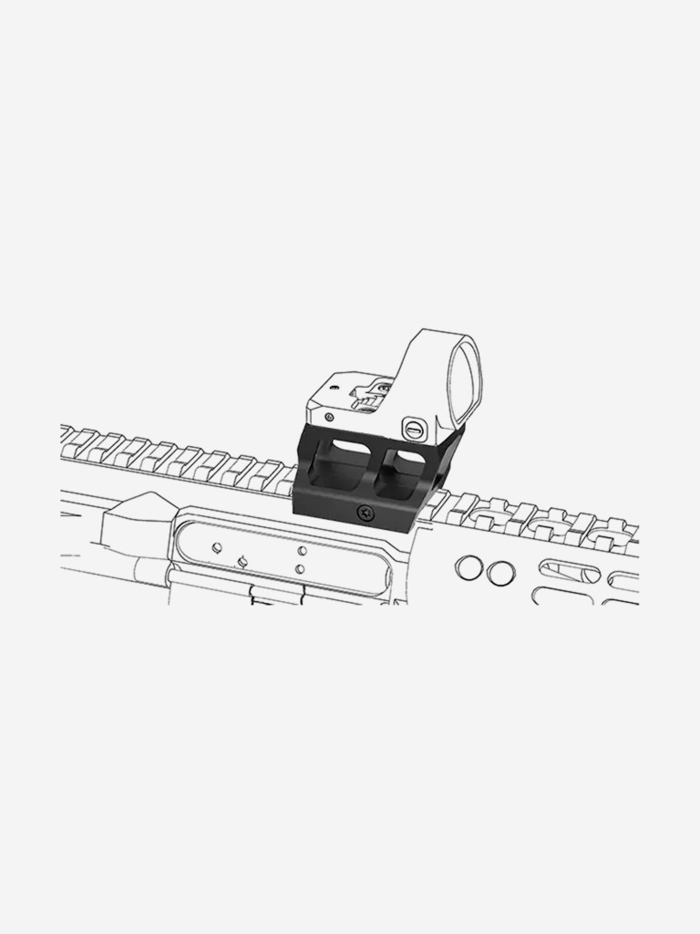 Кронштейн для прицела Vector Optics высокий, стандарт MOJ (совместим с RMR)