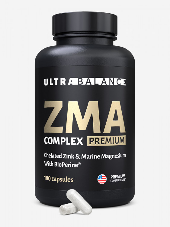 ЗМА бустер тестостерона UltraBalance спортивный комплекс для мужчин, 180 капсул
