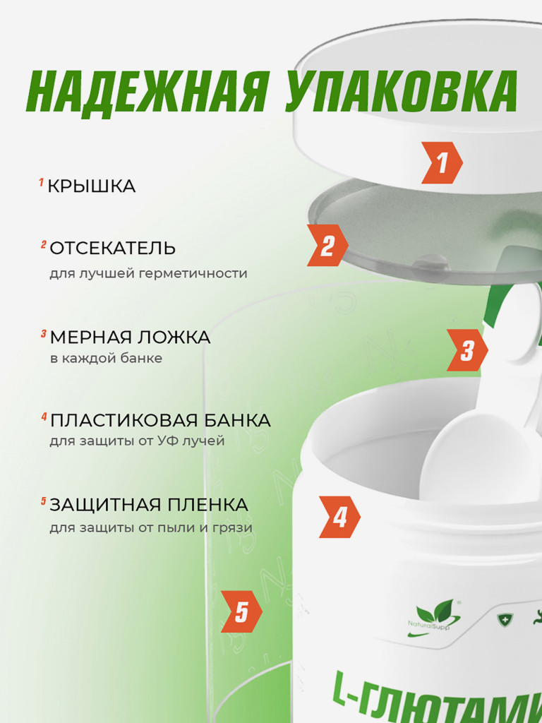 Глютамин, NaturalSupp, 200 г