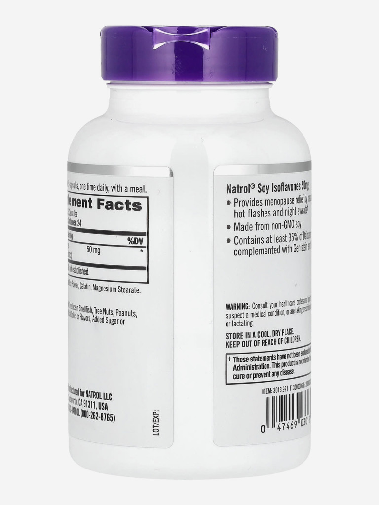 Комплекс для поддержки женского здоровья во время менопауз, изофлавоны сои, Natrol Soy Isoflavones 120 caps