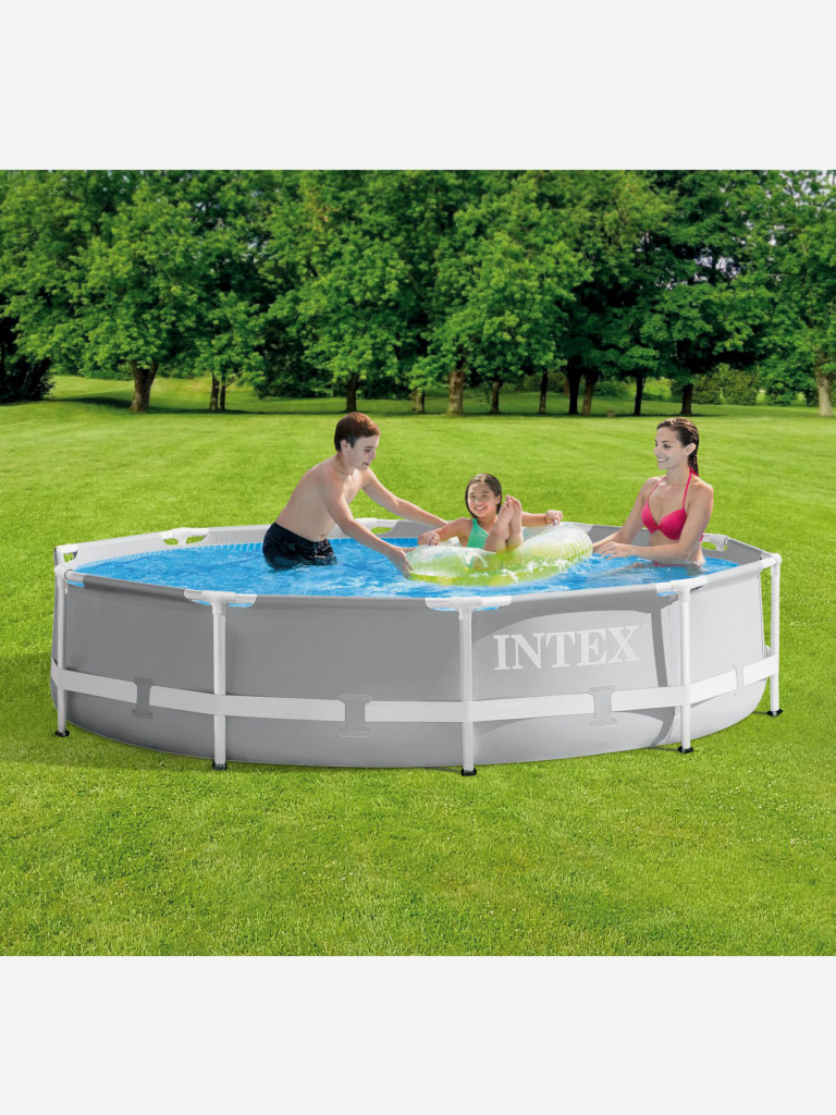 Бассейн каркасный Intex Prism Frame, 305х76 см, светло-серый