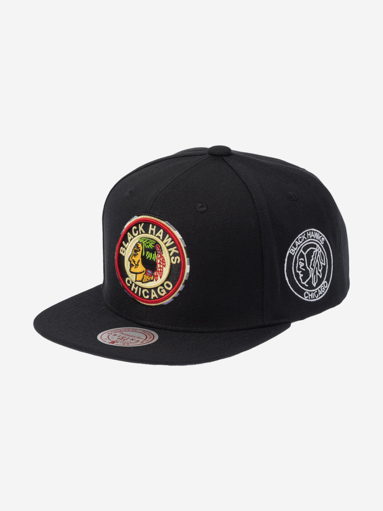Бейсболка с прямым козырьком MITCHELL NESS HS11482-CBHBLCK Chicago Blackhawks NHL