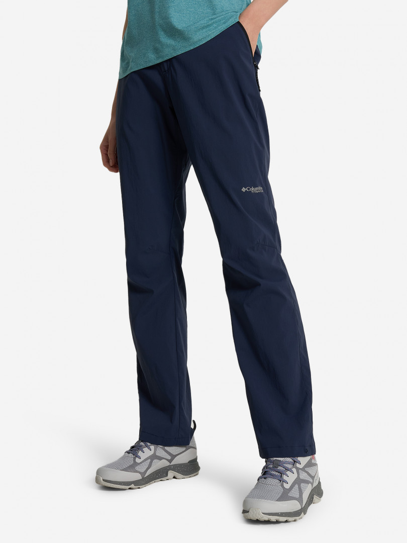фото Брюки женские columbia wanoga lightweight pant, синий