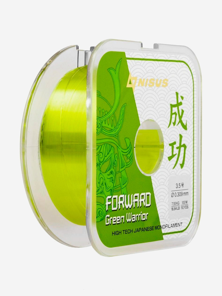 Леска для рыбалки Nisus FORWARD Green Warrior Nylon 0,309мм, 100м, 7,55кг, оливковый