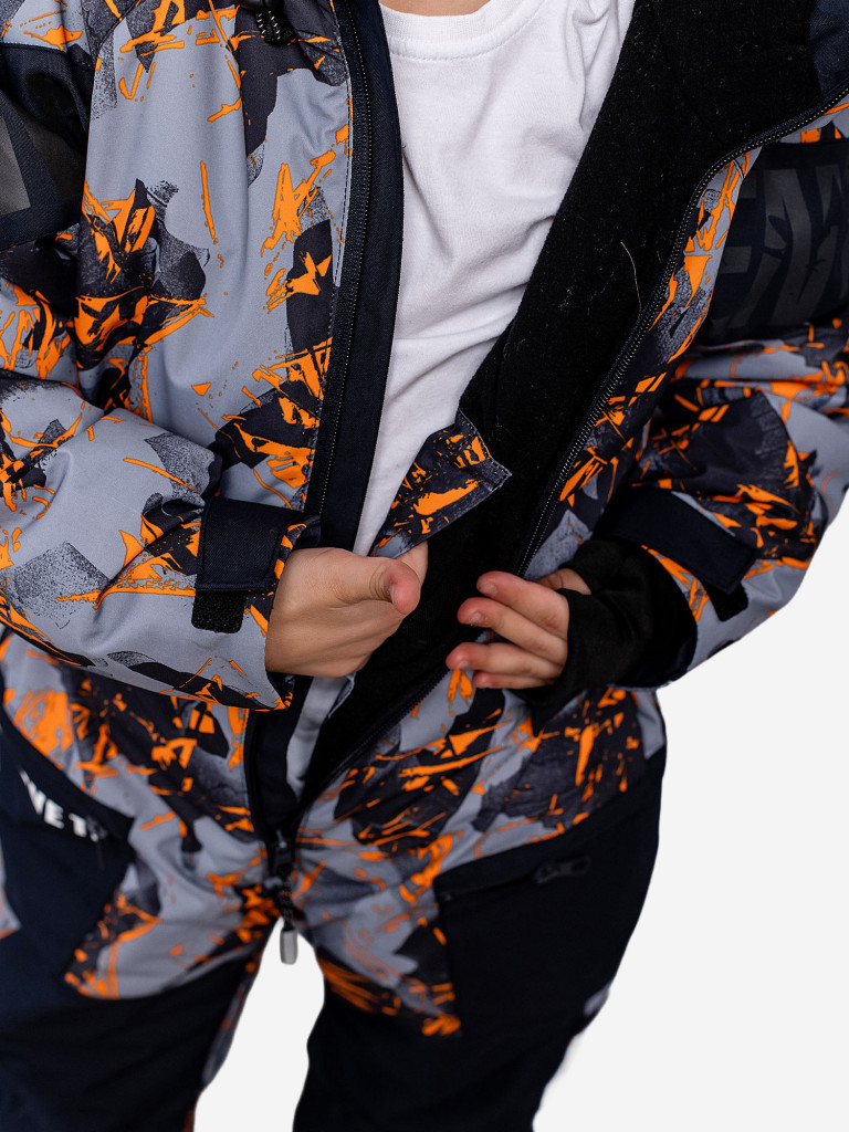 Комбинезон утепленный для мальчика batik Идар сине-оранжевый