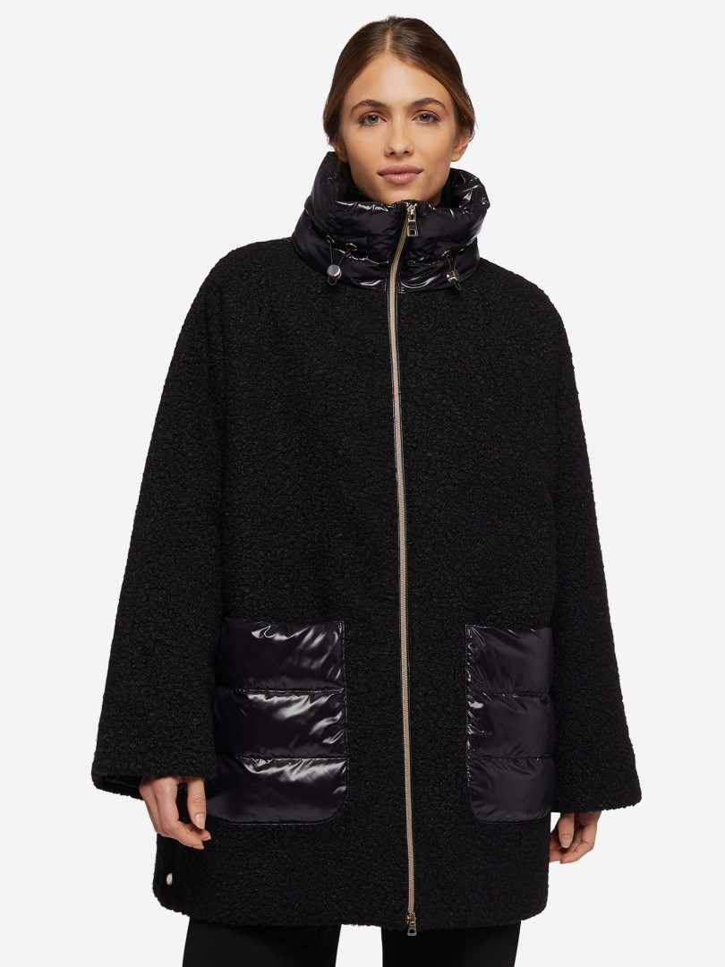 фото Пальто утепленное женское geox calithe, черный