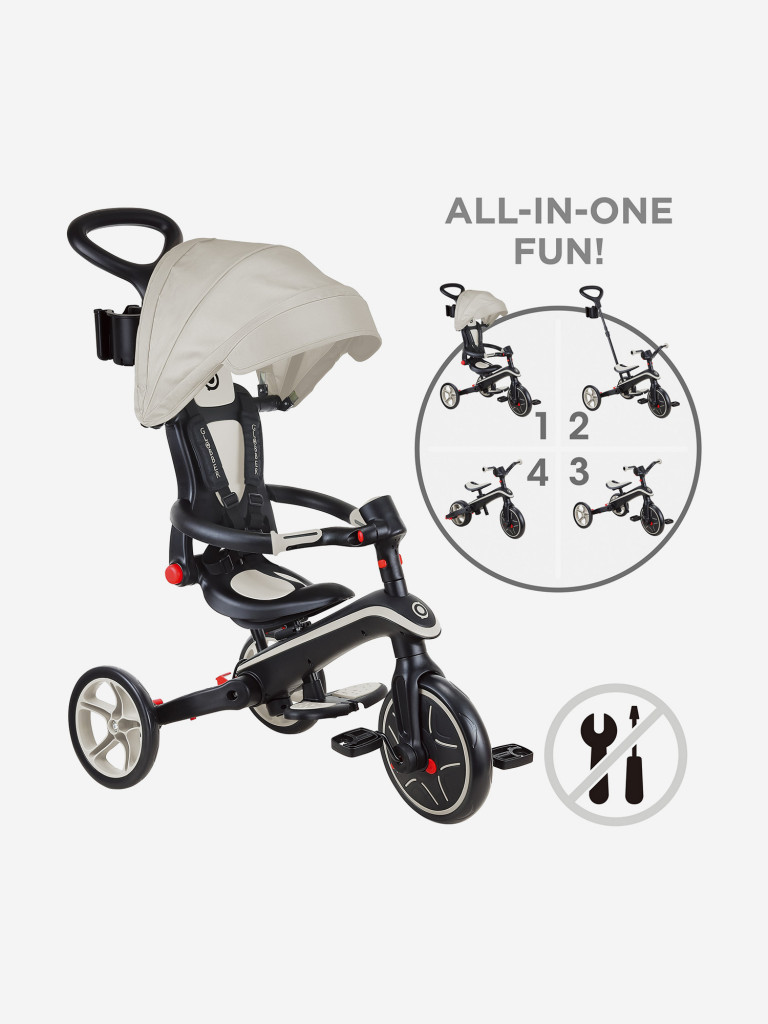Трехколесный велосипед-беговел Globber EXPLORER TRIKE FOLDABLE (4в1)