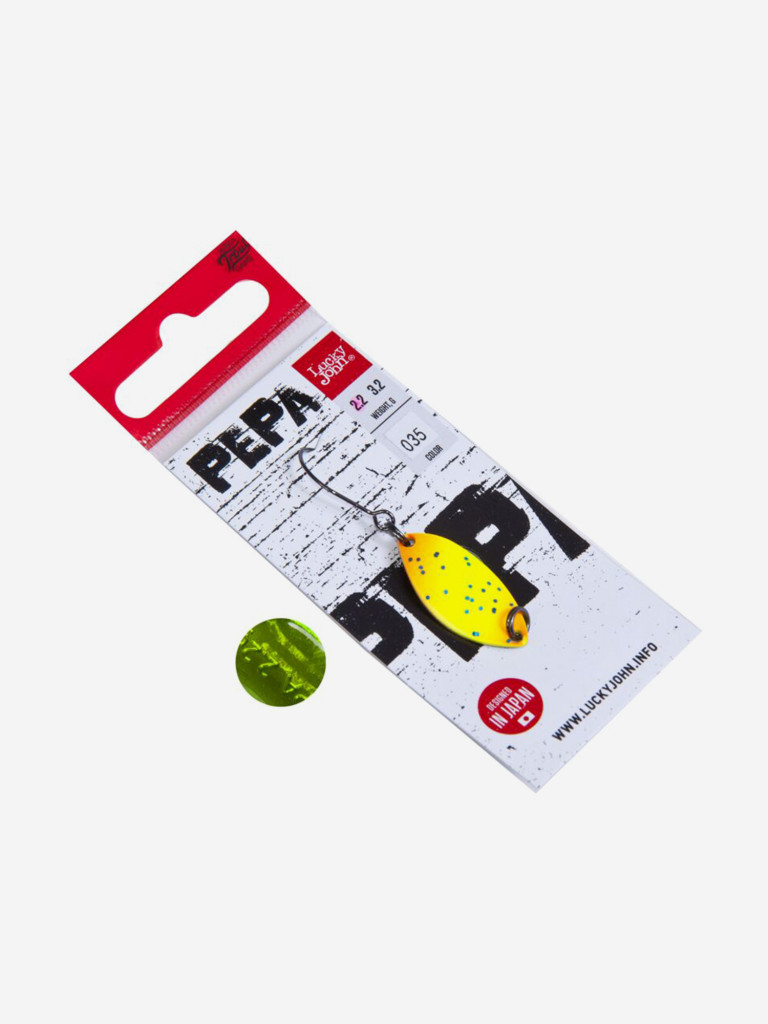 Блесна колеблющаяся Lucky John PEPA, длина 25 мм, вес 02,2г