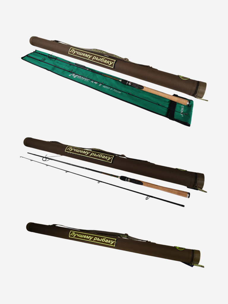 Тубус подарочный с удилищем №13 Т-75 без кармана, с надписью "Лучшему рыбаку"
