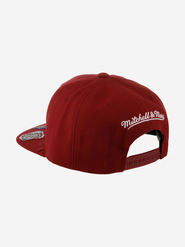 Бейсболка с прямым козырьком MITCHELL NESS 6HSSSH22089-CAVMARO Colorado Avalanche NHL (малиновый)