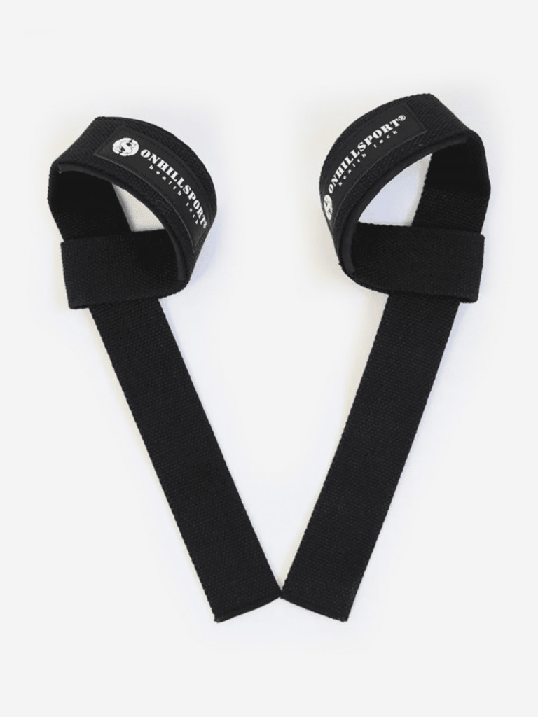 Лямки штангиста Sportlim антискользящая стропа с подкладкой (черные)
