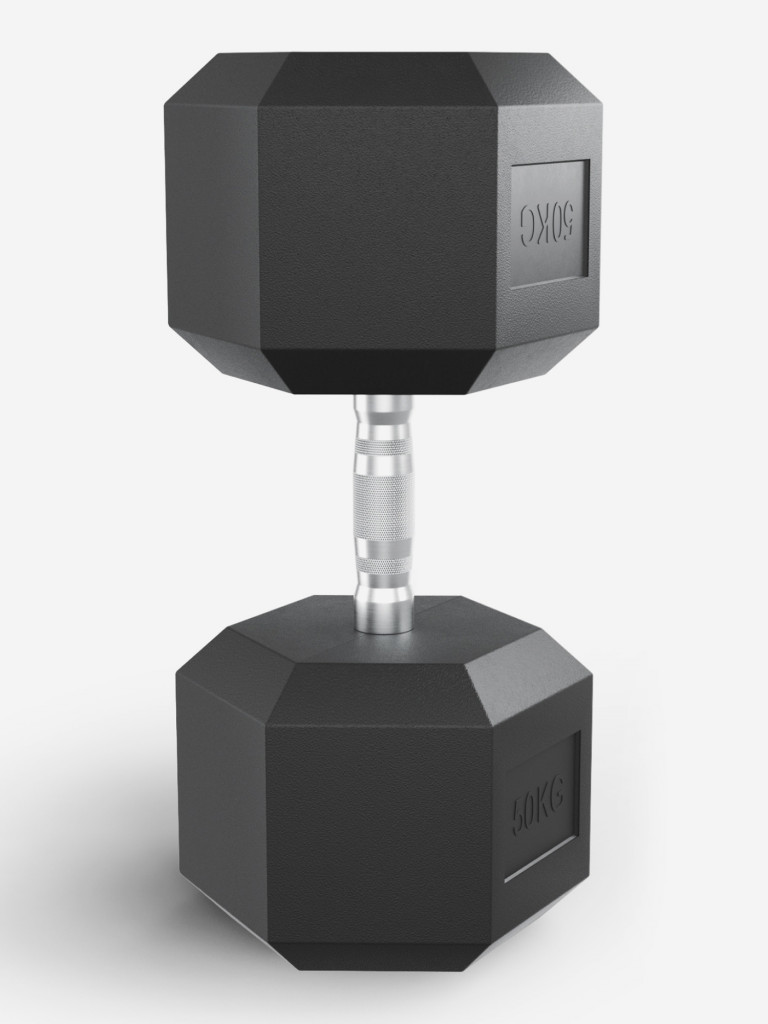 Гантель гексагональная UNIX Fit обрезиненная 50 кг