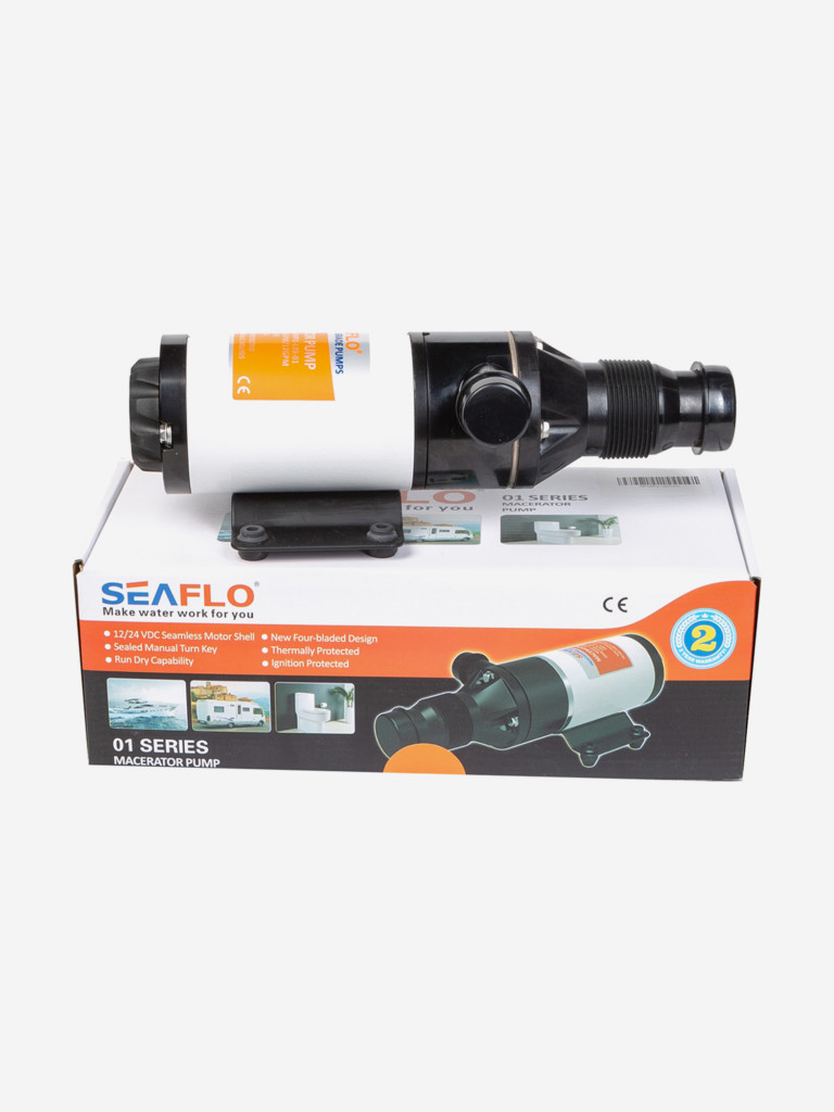Помпа мацераторная SeaFlo, 24V, 45 л/мин, 713 GPH, 284x127,5x98 мм