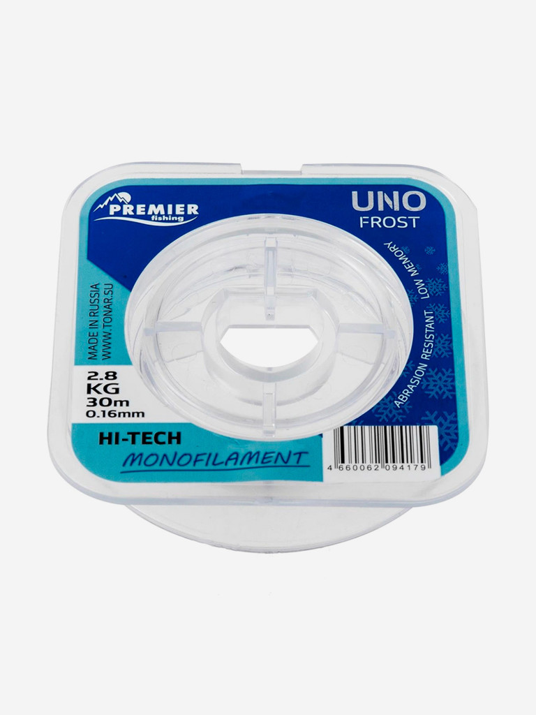 Леска для рыбалки Premier Fishing UNO FROST Nylon 0,16мм, 30м, 2,8кг, прозрачный