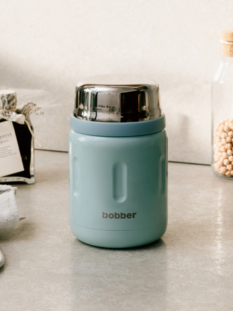 Термос вакуумный для еды BOBBER Jerrycan 700 мл, тепло до 14 часов, голубой