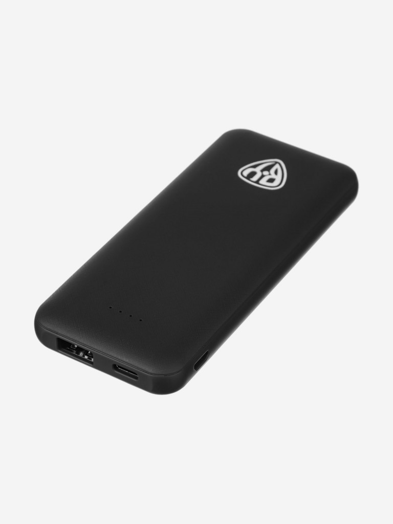 BY Аккумулятор мобильный, 5000 мАч, USB, 2А, прорезиненное покрытие, черный