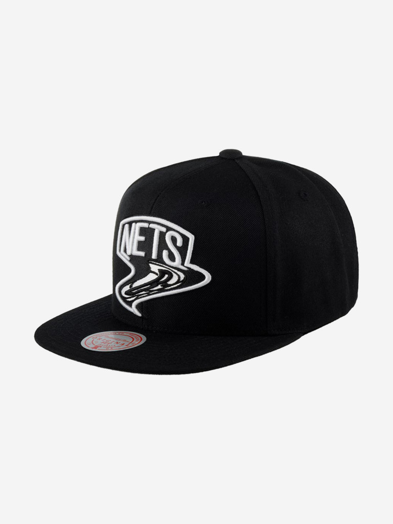 Бейсболка с прямым козырьком MITCHELL NESS 6HSSMM19495-BNEBLCK Brooklyn Nets NBA
