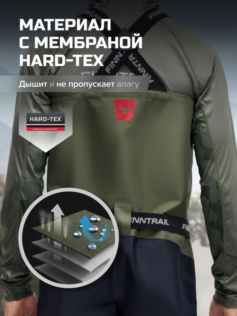 Вейдерсы мужские мембранные FINNTRAIL Wademan с носком