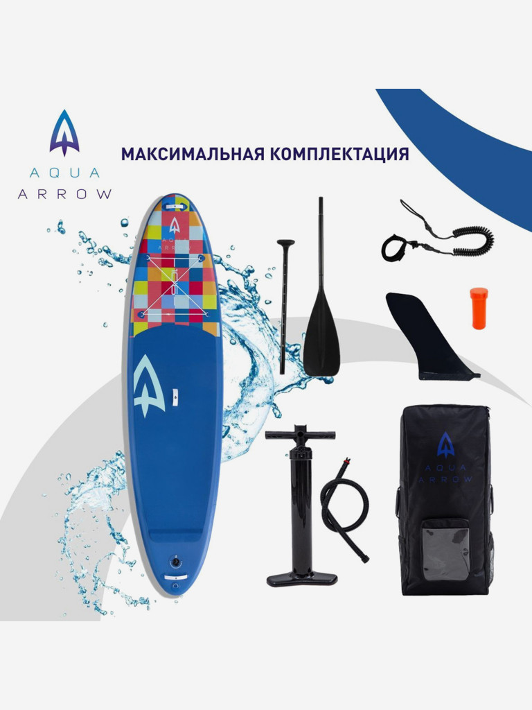 SUP доска надувная Aqua Arrow 11.4 ART Cube, полная комплектация