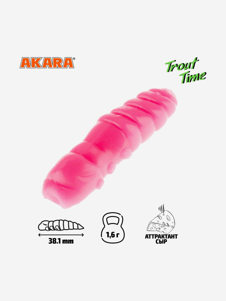 Силиконовая приманка Akara Trout Time TERMITE 1,5 Cheese 420 (20 шт.)