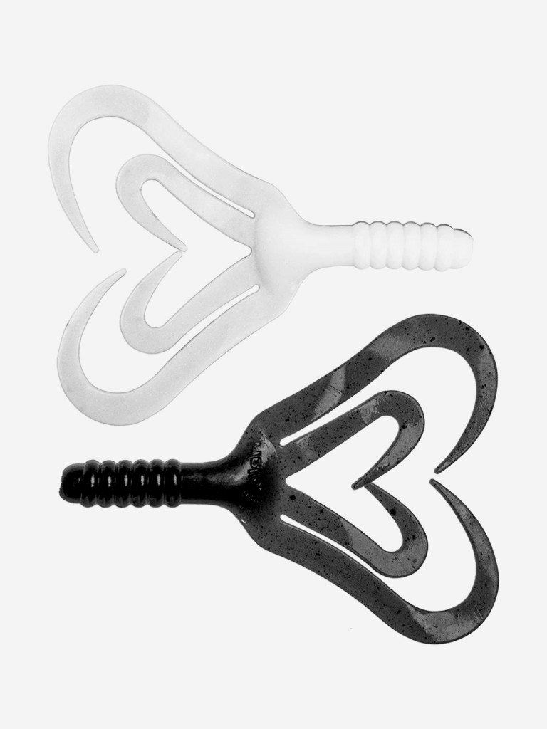 Мягкая приманка Helios Credo Four Tail, 3,35'' / 8,5 см, Black & White, 30 шт (HS-20-023-N-30)