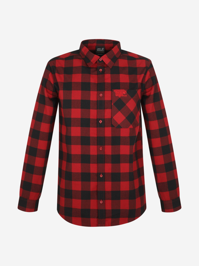 Рубашка мужская Jack Wolfskin Red River арт. 1402551 красный цвет — купить  за 9799 руб., отзывы в интернет-магазине Спортмастер