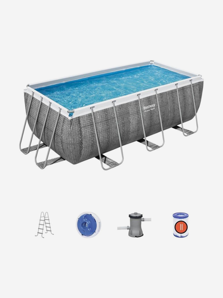 Каркасный прямоугольный бассейн Bestway 56722 Power Steel (412х201х122см)