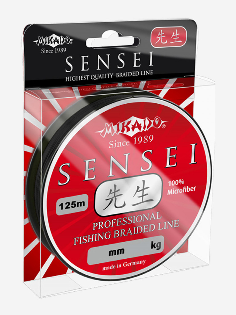 Плетеный шнур Mikado SENSEI 0,20 black (125 м) - 16.20 кг.
