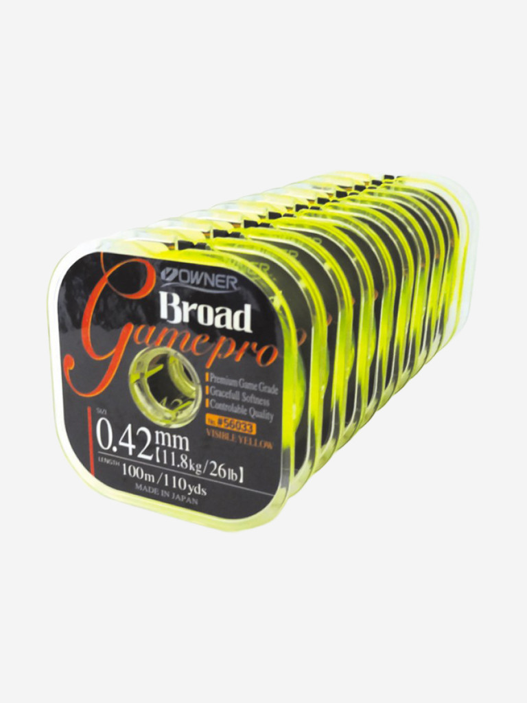 Леска Broad Game Pro yellow OWNER 100м 0.22мм 3.24кг