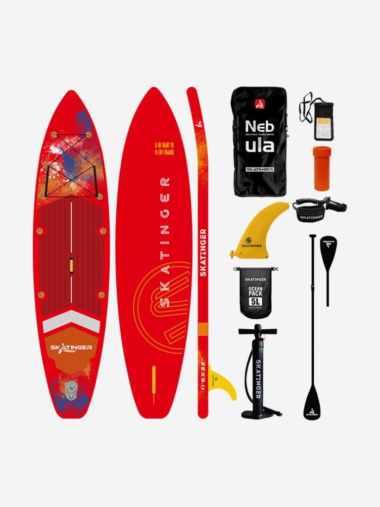 Надувной SUP-борд SKATINGER INTERSTELLAR RED, 11'6" 350*81*15 см сапборд