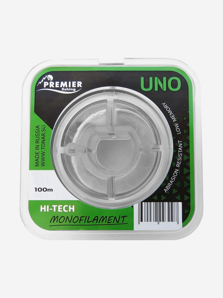 Леска для рыбалки Premier Fishing UNO Nylon 0,45мм, 100м, 19,5кг, зеленый